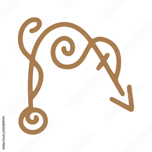 spiral roll arrow