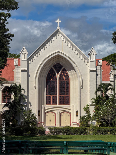 Obraz na plátně Silliman University Church facade with stained glass window