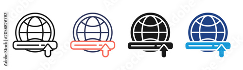 Photos Global Network icon set multiple style collection