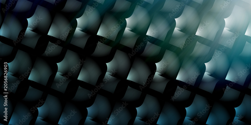 Fototapeta premium Abstract geometric pattern with teal light flares
