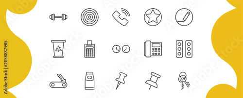 Tableau sur toile tools and utensils outline icon set