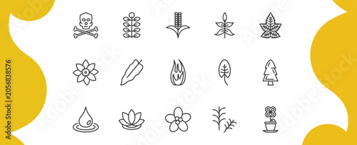 Quadro su tela nature outline icon set