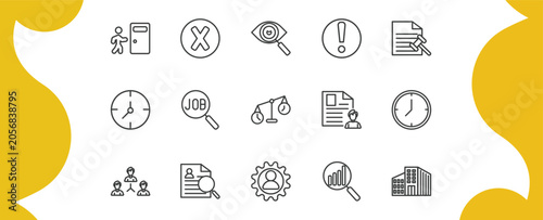 Foto human resources outline icon set