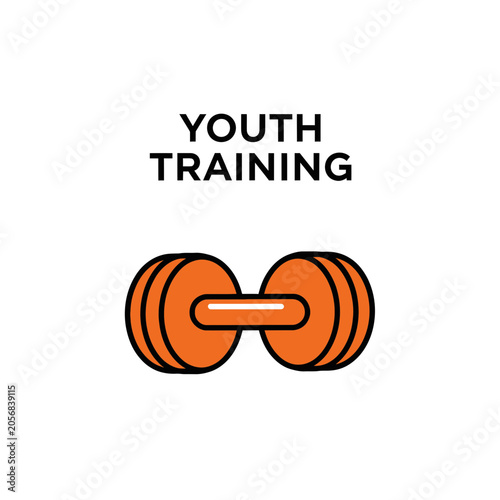 Youth Strength Training Equipment Icon For Fitness Programs