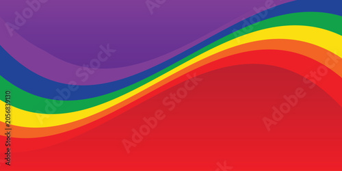 Abstract modern colorful rainbow for Pride Month banner or poster concept gradient template background
