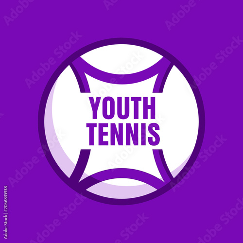 Youth Tennis Logo Fun Sport Graphic Design For Kids