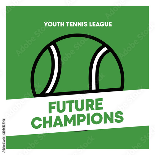 Youth Tennis League Inspiring Future Champions Graphic Design