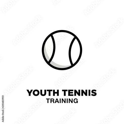 Youth Tennis Training Simplified Logo Design For Junior Athletes