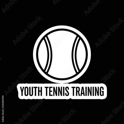 Youth Tennis Training Logo Icon Design Sport Activity