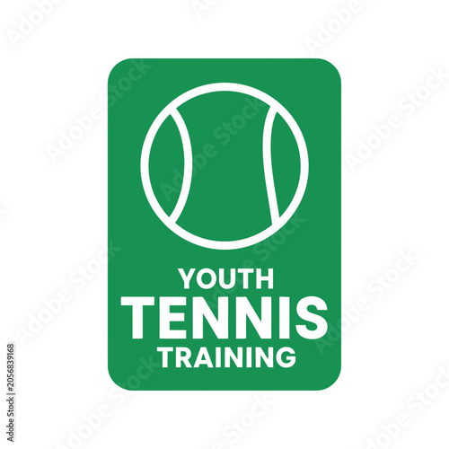 Youth Tennis Training Program Graphic Icon For Sports Education