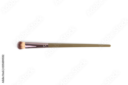 Makeup brushes isolated on white background.