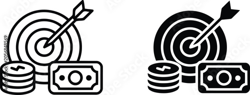 Business financial target and profit vector illustration.