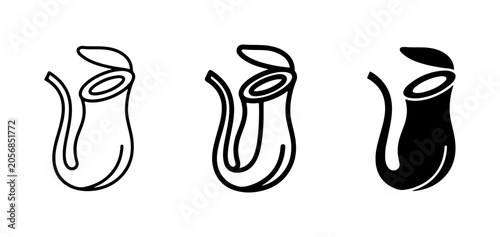 Fényképezés Pitcher Plant Icons, Carnivorous Flora, Botanical Illustration