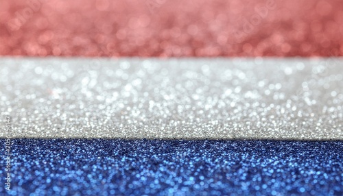 Red white blue glitter stripe background for patriotic holiday design