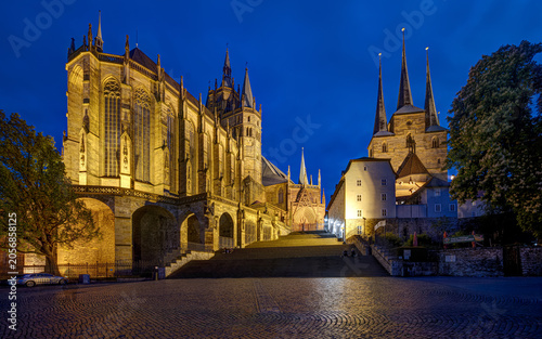 Dom von Erfurt in der blauen Stunde