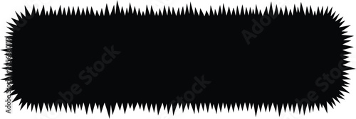 Fotografi Black spiky speech bubble or banner shape