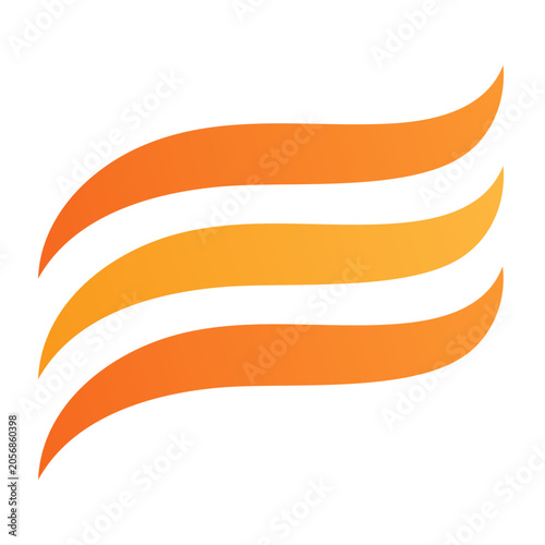 Orange swirl decorative vector graphic