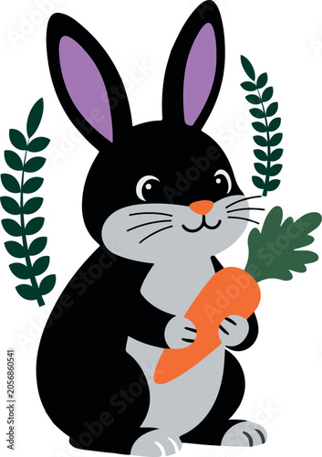 Cute Kids Colouring Page Vector Illustration - Hand Drawn Cartoon Character for Children Colouring Boo