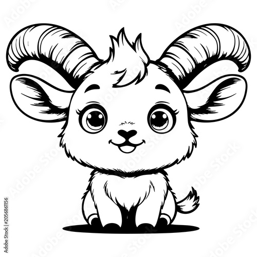 Cute Goat Cartoon