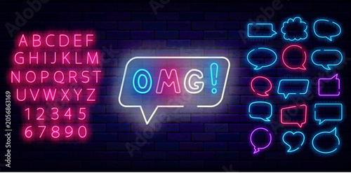 Konstfotografi Oh my gosh neon emblem