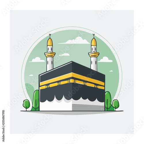 Flat design subway train in tunnel