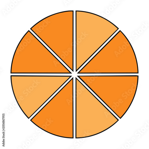 Geometric orange mandala vector pattern