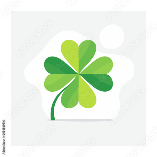 Clover leaf icon flat design
