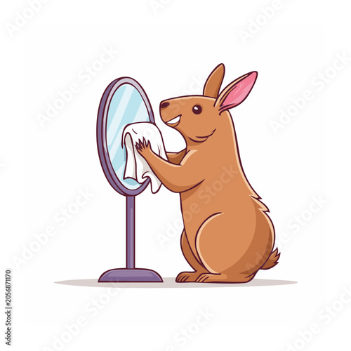 Cartoon orange elephant sitting on stool