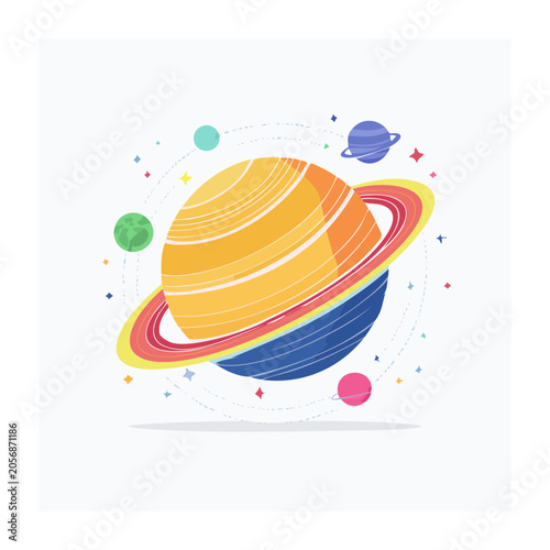 Curved gradient ribbon vector isolated
