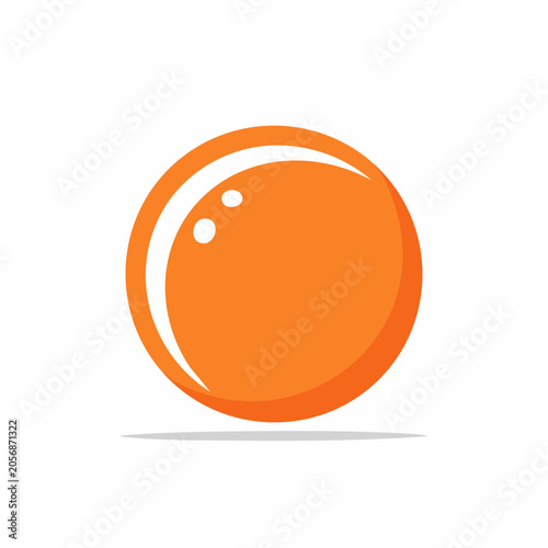 Orange circle icon flat design