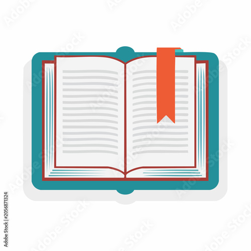 Open Book with Bookmark
