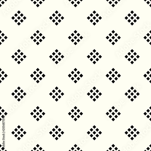 Seamless pattern with small diamond on beige background.