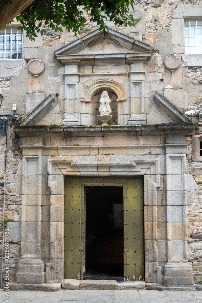 Fototapeta premium Gate of the Convent and Church of the Conceptionists, in Viveiro, Galicia, Spain.