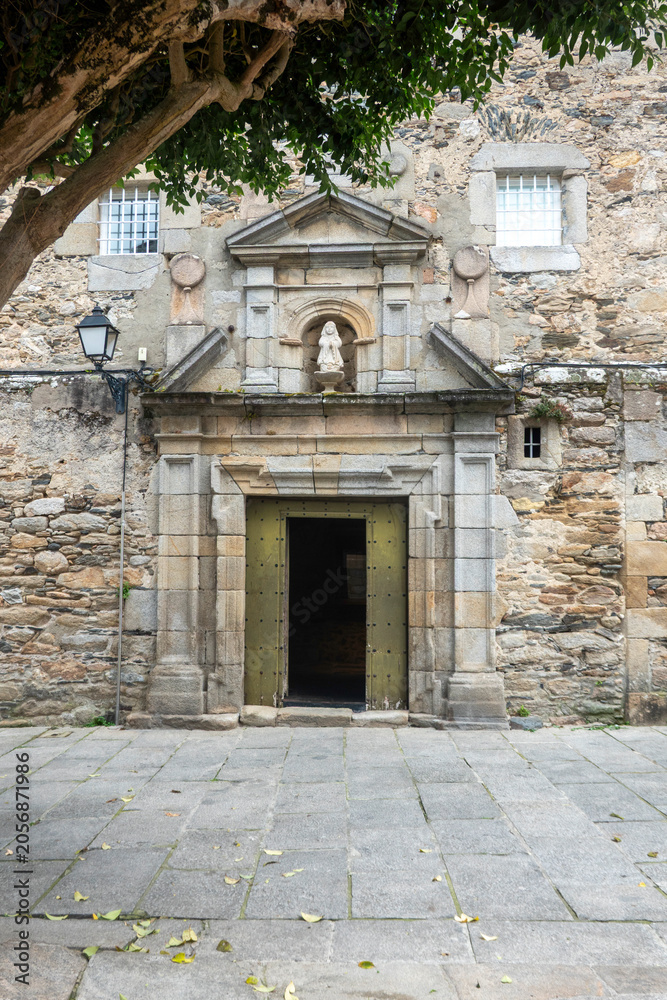 Fototapeta premium Gate of the Convent and Church of the Conceptionists, in Viveiro, Galicia, Spain.