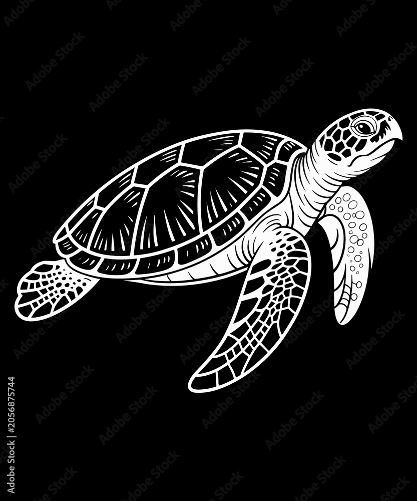 Fototapeta premium Sea Turtle Illustration