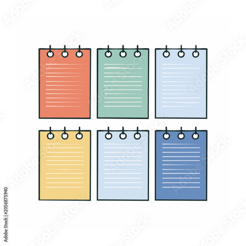 Flat color swatches grid in eight tones