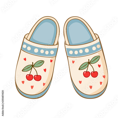 Strawberry basket flat design vector