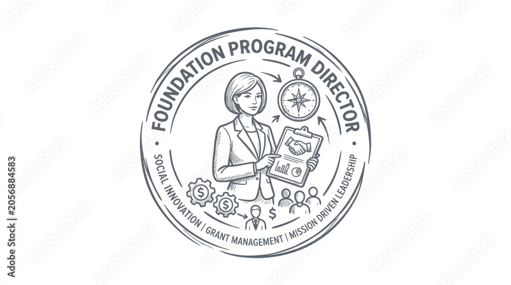 Fototapeta premium Foundation Program Director, Grant Management, Social Innovation, Mission Driven Leadership
