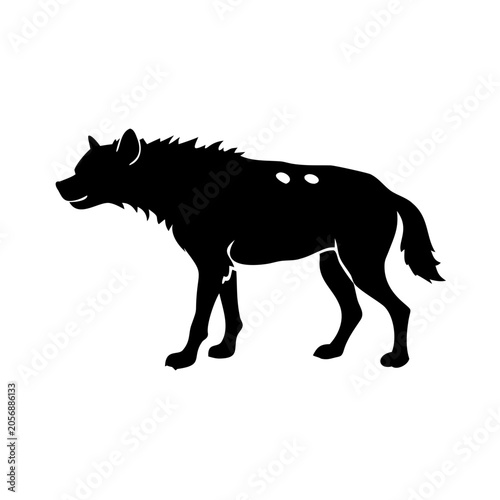 hyena icon silhouette illustration for wildlife and nature design