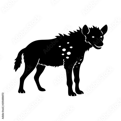 hyena icon silhouette illustration for wildlife and nature design