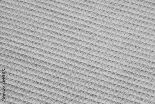 Tablou pe pânză Texture of white clean beige waffle towel