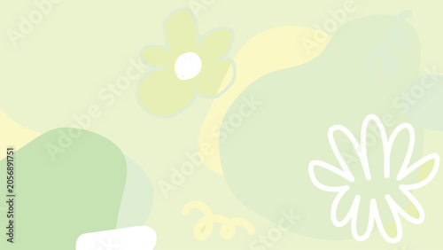 Quadro em tela Abstract floral pastel desktop wallpaper vector