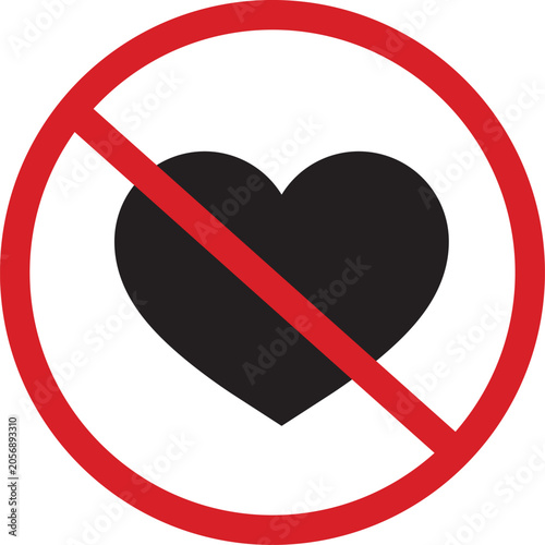 Foto No Love Allowed Sign Illustration