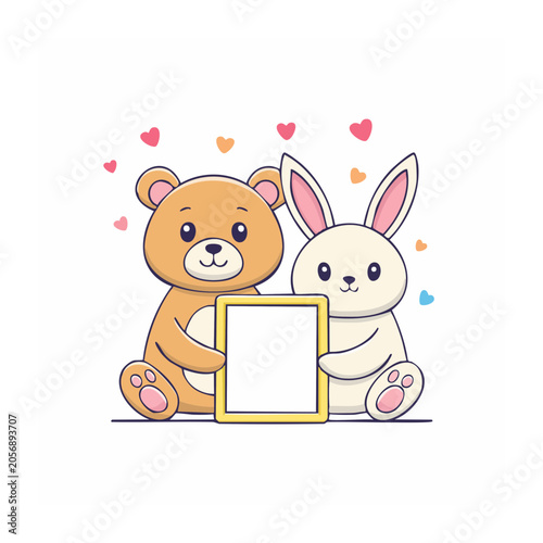 Cute cartoon pig sitting with toy blocks