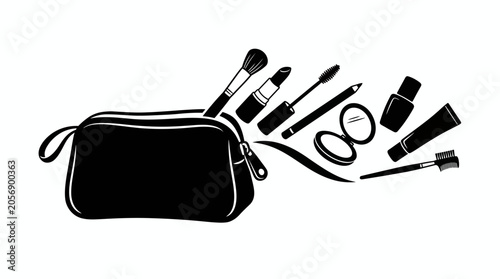 Quadro su tela Makeup Brush Set with Various Cosmetic Tools for Beauty Application