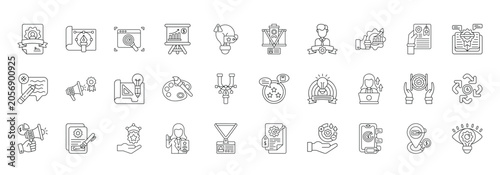 Photos Branding Icon set Collection in Line Style