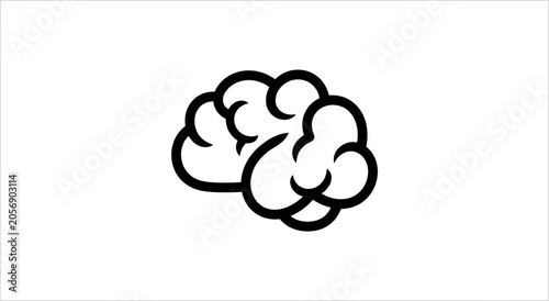 Photos Stylized Brain Icon Represents Intelligence and Thought.