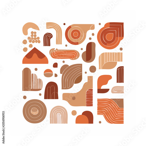Ornate door vector illustration set