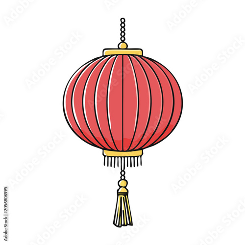 Red table lamp with cord and plug vector