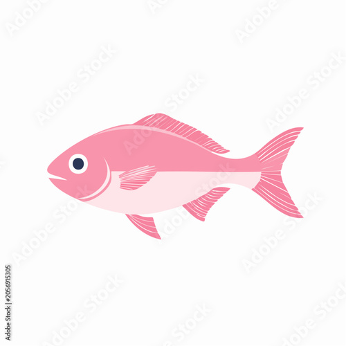 Pink Fish Illustration